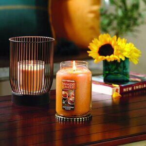 Candle Pumpkin Apple Parfait Scented, Classic 22oz Large Jar Single Wick Candle,
